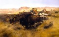 la chasse au bison 1895 Charles Marion Russell Indiens d’Amérique